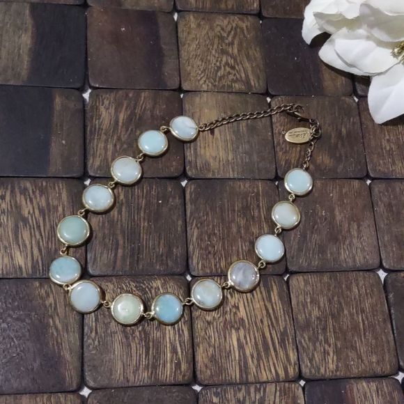 Anthropologie Jewelry - Anthropologie Lena Bernard Sadie Stone Gemline Lariat Choker Necklace